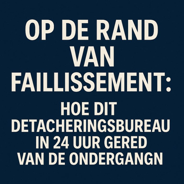 Op de rand van faillissement! Hoe dit detacheringsbureau in 24 uur gered werd van de ondergang