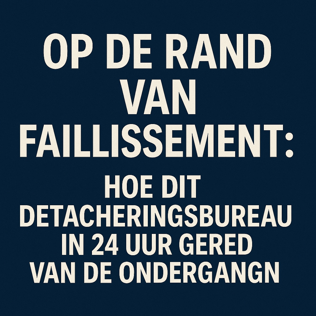 Op de rand van faillissement! Hoe dit detacheringsbureau in 24 uur gered werd van de ondergang